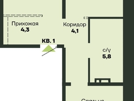 Продается 2-комнатная квартира ЖК Гренландия, Лес дом №4, 64  м&sup2;, 7100000 рублей