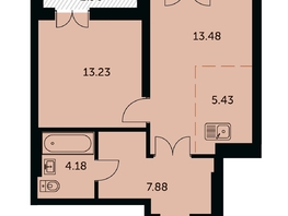 Продается 2-комнатная квартира ЖК Академия, дом 3, 45.6  м&sup2;, 9840000 рублей