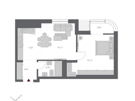 Продается 4-комнатная квартира ЖК Беринг, дом 3, 56.01  м&sup2;, 11290000 рублей