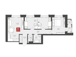 Продается 3-комнатная квартира ЖК Промышленная 7, 63.05  м&sup2;, 10286700 рублей