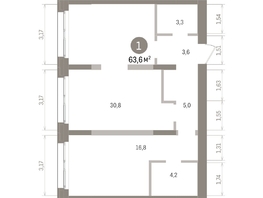 Продается 1-комнатная квартира ЖК Европейский берег, дом 32, 63.56  м&sup2;, 12330000 рублей