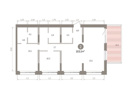 Продается 2-комнатная квартира ЖК Европейский берег, дом 32, 103.46  м&sup2;, 20410000 рублей