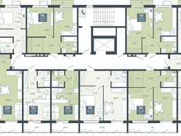 Продается 1-комнатная квартира ЖК Дом в Мичуринском, блок 2, 55.42  м&sup2;, 5437810 рублей