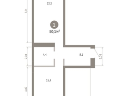 Продается 1-комнатная квартира ЖК Европейский берег, дом 46, 50.13  м&sup2;, 8250000 рублей