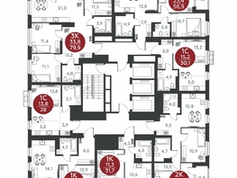 Продается 1-комнатная квартира ЖК Скандинавские кварталы, дом 1, 31.7  м&sup2;, 4449100 рублей
