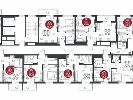 Продается 1-комнатная квартира ЖК Скандинавские кварталы, дом 1, 43.6  м&sup2;, 6207600 рублей