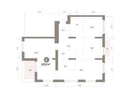 Продается 1-комнатная квартира ЖК Лебедевский квартал, д 1, 103.02  м&sup2;, 17490000 рублей