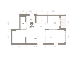 Продается 2-комнатная квартира  Квартал Молодость, дом 1, 71.93  м&sup2;, 10440000 рублей