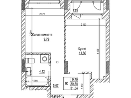 Продается 1-комнатная квартира ЖК Комсомольский проспект, дом 2, 30.5  м&sup2;, 7800000 рублей