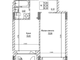 Продается 1-комнатная квартира ЖК Комсомольский проспект, дом 2, 35.3  м&sup2;, 8040000 рублей