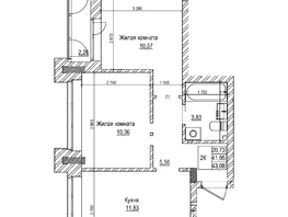 Продается 2-комнатная квартира ЖК Комсомольский проспект, дом 2, 41.9  м&sup2;, 9800000 рублей