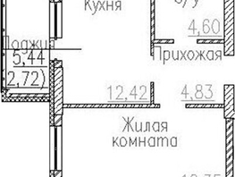 Продается 1-комнатная квартира ЖК Пегас, 38.2  м&sup2;, 8548000 рублей