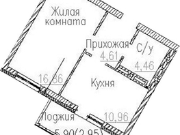 Продается 1-комнатная квартира ЖК Пегас, 36.89  м&sup2;, 8802000 рублей