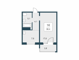 Продается 1-комнатная квартира ЖК Цветной бульвар, дом 4 сек 1, 38.4  м&sup2;, 5400000 рублей