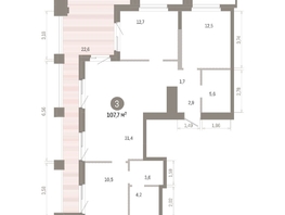 Продается 3-комнатная квартира ЖК Город на озере, 107.72  м&sup2;, 21700000 рублей