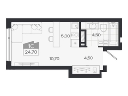 Продается Студия ЖК Ясный берег, дом 33, 24.7  м&sup2;, 4825000 рублей