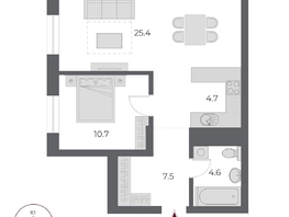 Продается 2-комнатная квартира ЖК ОСКАР, дом 1, 52.9  м&sup2;, 14500000 рублей