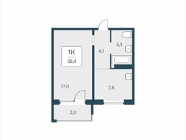 Продается 1-комнатная квартира ЖК Цветной бульвар, дом 4 сек 2, 38.4  м&sup2;, 5550000 рублей