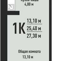 Продается 1-комнатная квартира ЖК На Невельского, 27.3  м&sup2;, 3550000 рублей