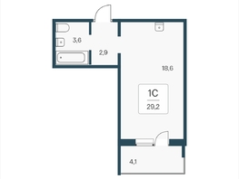 Продается Студия ЖК Эко-квартал на Кедровой, д 3 сек 1, 29.2  м&sup2;, 3950000 рублей