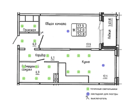Продается 1-комнатная квартира ЖК Самоцветы, Бирюза дом 3, 53.8  м&sup2;, 6750000 рублей