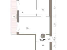 Продается 1-комнатная квартира  Квартал Молодость, дом 1, 53.07  м&sup2;, 8680000 рублей