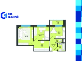 Продается 2-комнатная квартира ЖК Чистая Слобода, дом 65, 53.9  м&sup2;, 7540000 рублей