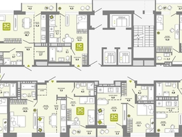 Продается 3-комнатная квартира ЖК Счастливый квартал, дом 2, 70.3  м&sup2;, 11450000 рублей