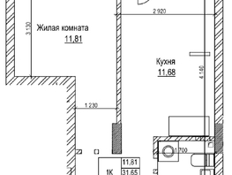 Продается 1-комнатная квартира ЖК Комсомольский проспект, дом 2, 31.6  м&sup2;, 7880000 рублей
