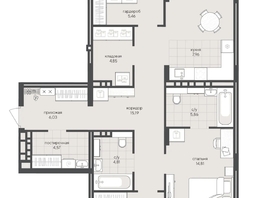 Продается 3-комнатная квартира ЖК Новый Кедровый, дом 2, 113.62  м&sup2;, 17050000 рублей