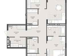 Продается 3-комнатная квартира ЖК Новый Кедровый, дом 2, 117.06  м&sup2;, 17560000 рублей