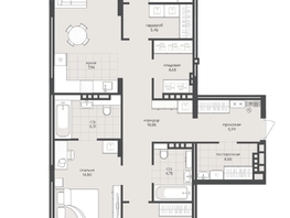 Продается 3-комнатная квартира ЖК Новый Кедровый, дом 2, 113.91  м&sup2;, 17100000 рублей