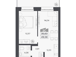 Продается 2-комнатная квартира ЖК Квартал 54, дом 1, 39.6  м&sup2;, 8073000 рублей