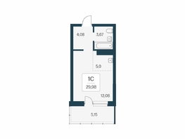 Продается Студия ЖК Расцветай на Бугринской роще, 29.98  м&sup2;, 4725000 рублей