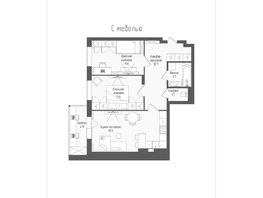 Продается 3-комнатная квартира ЖК Тетрис, корпус 2, 63.9  м&sup2;, 12232000 рублей