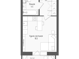 Продается Студия ЖК Тетрис, корпус 2, 29.3  м&sup2;, 6076500 рублей