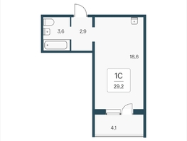 Продается Студия ЖК Эко-квартал на Кедровой, д 3 сек 2, 29.2  м&sup2;, 3840000 рублей