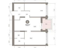 Продается 2-комнатная квартира ЖК Европейский берег, дом 32, 73.99  м&sup2;, 12970000 рублей