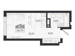 Продается Студия ЖК Ясный берег, дом 33, 24.7  м&sup2;, 5109000 рублей