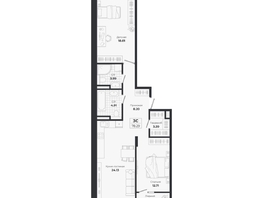 Продается 3-комнатная квартира ЖК Ясный берег, дом 10, бс 8-10, 78.29  м&sup2;, 12138000 рублей