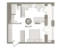 Продается Студия ЖК Мылзавод, дом 2, 45.1  м&sup2;, 11000000 рублей