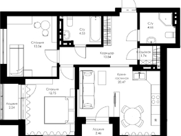 Продается 3-комнатная квартира ГРАНИТ, 68 м², 9180000 рублей