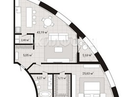 Продается 2-комнатная квартира ЖК Nautilus (Наутилус), 87.26  м², 21696100 рублей