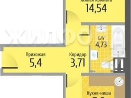 Продается 1-комнатная квартира ЖК Тихвинский квартал, кор 1 б/с 1,2, 49.15  м², 5849000 рублей