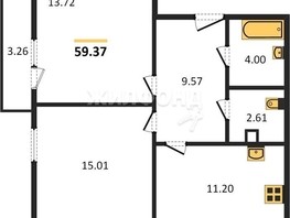 Продается 2-комнатная квартира ЖК Расцветай на Дуси Ковальчук, 72.93  м², 10500000 рублей