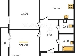 Продается 2-комнатная квартира ЖК Расцветай на Дуси Ковальчук, 67.29  м², 10000000 рублей