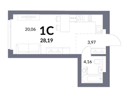 Продается Студия ЖК Горская Лагуна, корпус 2, 28.19  м², 7503000 рублей