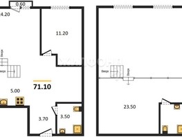 Продается 2-комнатная квартира ЖК Альпийский квартал, 71.1  м², 5355000 рублей