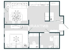 Продается 2-комнатная квартира ЖК Жуковка, 57.1  м², 12700000 рублей