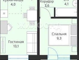 Продается 1-комнатная квартира ЖК Свои люди, 43.3  м², 4210000 рублей